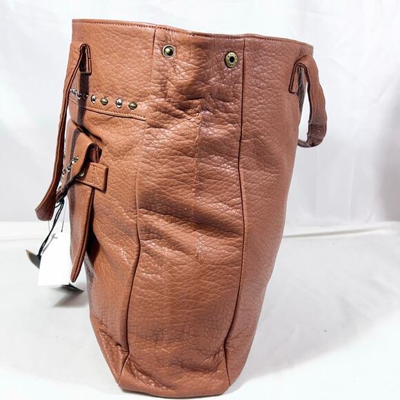 Vans Gypsy Tote Satchel Bag Brown Mocha Bisque Hobo Studded Western New - Picture 6 of 14